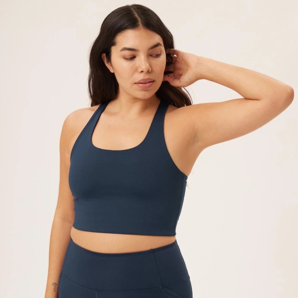 Girlfriend Collective Paloma Racerback Bra - Navy